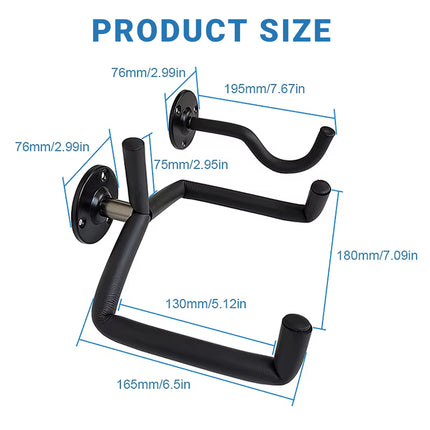 Wall Mounted Guitar Hanger Split Type for Guitar Studio Space Saving Secure Hold