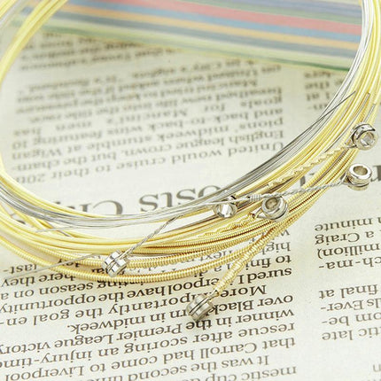 Acoustic Music Guitar Strings Steel Premium Light Universal 6 Pcs Sent Free Pick - Aimall