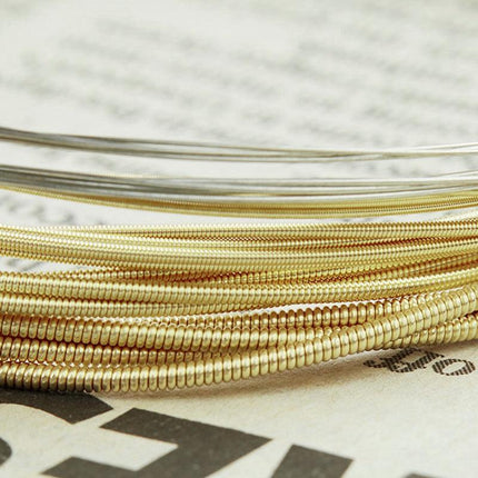Acoustic Music Guitar Strings Steel Premium Light Universal 6 Pcs Sent Free Pick - Aimall