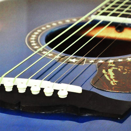 Acoustic Music Guitar Strings Steel Premium Light Universal 6 Pcs Sent Free Pick - Aimall
