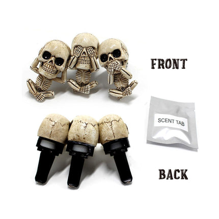 3pcs Ghost Head Car Decoration Accessories Halloween Ornament Vehicle Interior