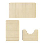 3PCS Bathroom Memory Foam Mat Set Non Slip Bath Mat Rug Durable Easy to Clean