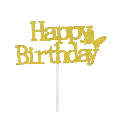 Happy Birthday Cake Topper Colour Printed Acrylic Party Decorations