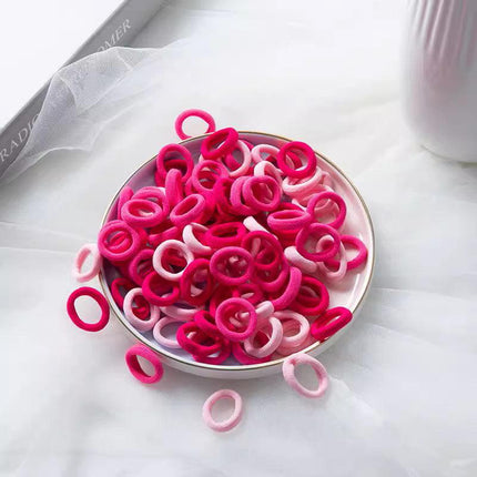 100PCS Colorful Elastic Hair Ties for Girl Ponytails High Stretch Hair Bands Set