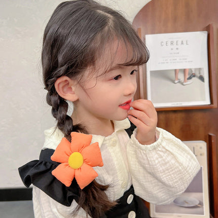 Lovely Sunflower Hair Rope Flower Headband High Ponytail Holder Hair