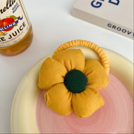 Lovely Sunflower Hair Rope Flower Headband High Ponytail Holder Hair