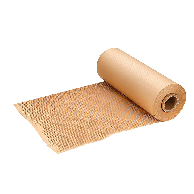 Honeycomb Kraft Paper Wrap Roll Brown Packaging Cushioning 30cm or 50cm