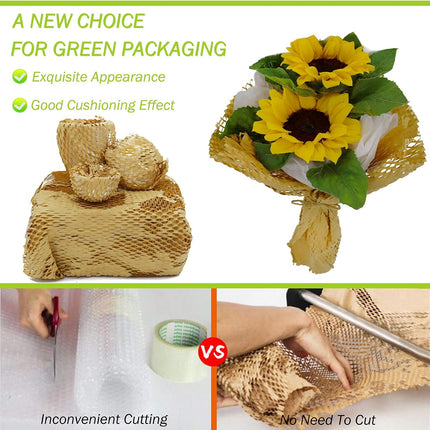 Honeycomb Kraft Paper Wrap Roll Brown Packaging Cushioning 30cm or 50cm