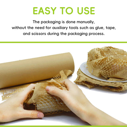 Honeycomb Kraft Paper Wrap Roll Brown Packaging Cushioning 30cm or 50cm