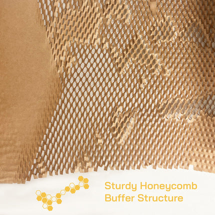 Honeycomb Kraft Paper Wrap Roll Brown Packaging Cushioning 30cm or 50cm
