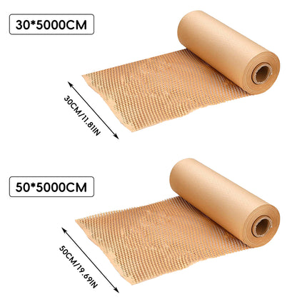 Honeycomb Kraft Paper Wrap Roll Brown Packaging Cushioning 30cm or 50cm