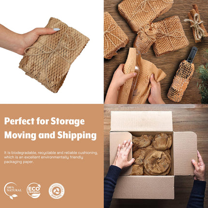 Honeycomb Kraft Paper Wrap Roll Brown Packaging Cushioning 30cm or 50cm