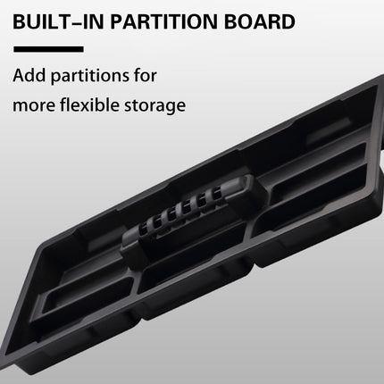 Stainless Steel Toolbox Plastic Storage Box Portable Car Hardware Organizer Case