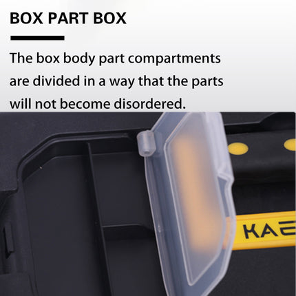 Stainless Steel Toolbox Plastic Storage Box Portable Car Hardware Organizer Case