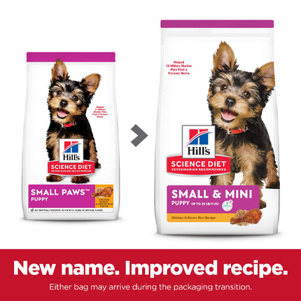 Hill’s Science Diet Small and Mini Puppy Dry Food  DHA and Nutrient Rich Formula 5670G