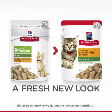 Hill  Science Diet Kitten Chicken Cat Food Pouches  Balanced Nutrition 85gX12