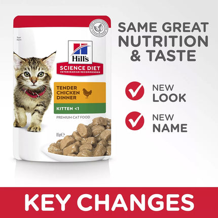 Hill  Science Diet Kitten Chicken Cat Food Pouches  Balanced Nutrition 85gX12