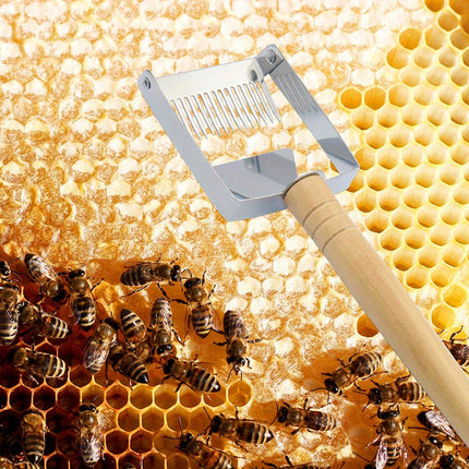 Stainless Steel Honey Scraper Uncapping Fork Beekeeping Tool 17 Tine
