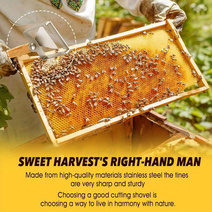 Stainless Steel Honey Scraper Uncapping Fork Beekeeping Tool 17 Tine