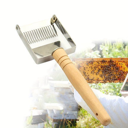 Stainless Steel Honey Scraper Uncapping Fork Beekeeping Tool 17 Tine