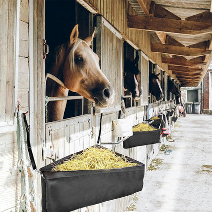 Horse Hay Feeder Bag Triangular Dry Straw Feeding Bag For Stable Farm Livestock