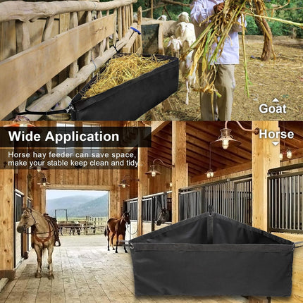 Horse Hay Feeder Bag Triangular Dry Straw Feeding Bag For Stable Farm Livestock