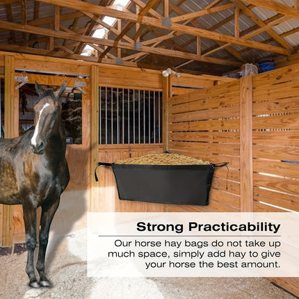 Horse Hay Feeder Bag Triangular Dry Straw Feeding Bag For Stable Farm Livestock