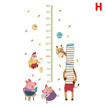 Kids Height Chart Wall Stickers Nursery Growth Measurement Ruler Removable Decal - Aimall