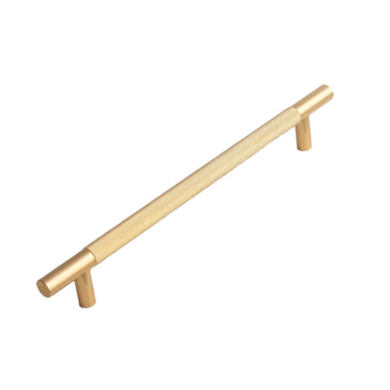 Light Luxury Cabinet Handle Full Copper Gold Straight Knurled Drawer Door Pull