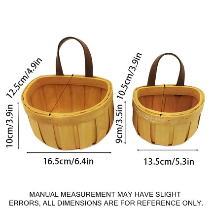 Wall Mounted Rattan Style Woven Basket Kitchen Home Storage Organizer