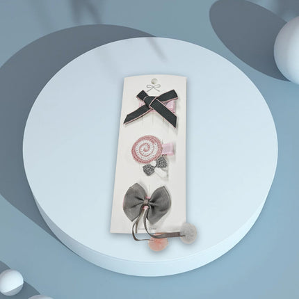 3/4PCS Christmas Hair Clips Set Bow Flower Hairpin Hairgrip Cute Girls Barrettes