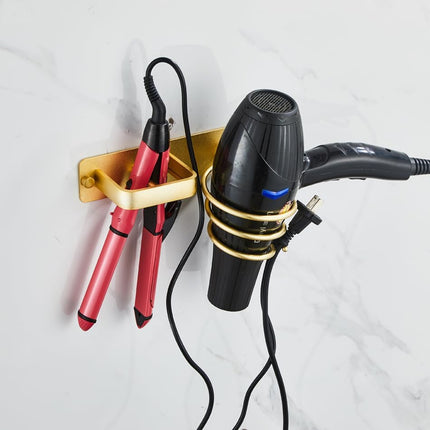 Wall Mounted Hair Dryer Holder Bathroom Hair Straightener Storage Rack Home Use