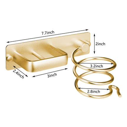 Wall Mounted Hair Dryer Holder Bathroom Hair Straightener Storage Rack Home Use