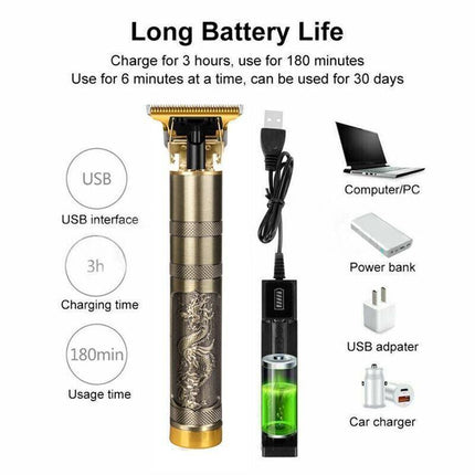 Men'S Styling Electric Hair Trimmer Clippers Beard Shaver Cutting Cordless Style - Aimall