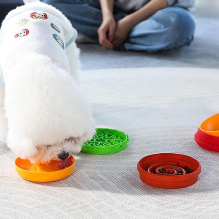 Portable Pet Feeding Bowl Hamburger Shaped Bowl for Dogs Cats Durable Adjustable