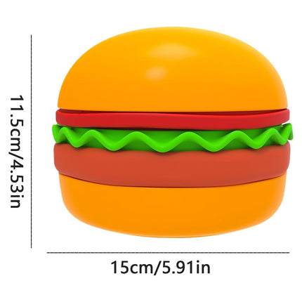 Portable Pet Feeding Bowl Hamburger Shaped Bowl for Dogs Cats Durable Adjustable