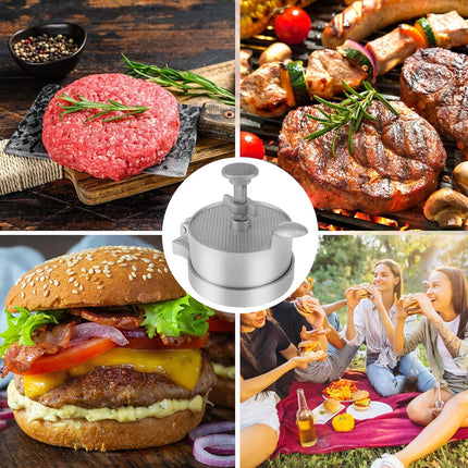 Manual Non-Stick Coating Flip-Top Patty Hamburge Press Easy Clean Durable