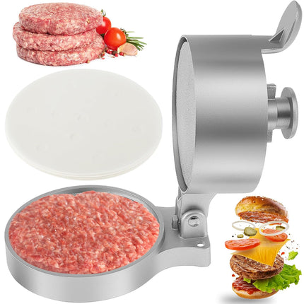 Manual Non-Stick Coating Flip-Top Patty Hamburge Press Easy Clean Durable
