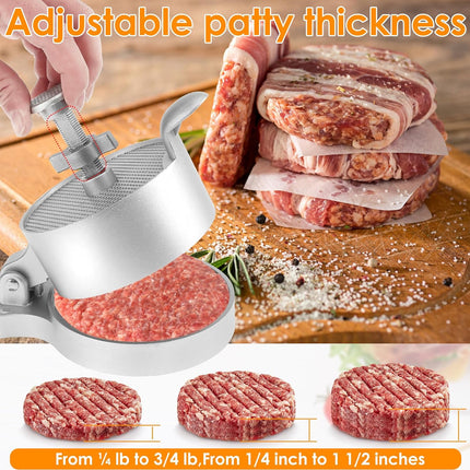 Manual Non-Stick Coating Flip-Top Patty Hamburge Press Easy Clean Durable