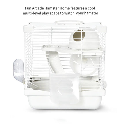 Hamster Cage with 2-Tier Platform Small Pet Cage for Small Pets Easy Clean