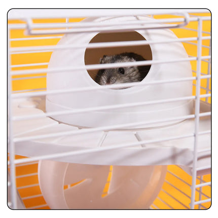 Hamster Cage with 2-Tier Platform Small Pet Cage for Small Pets Easy Clean