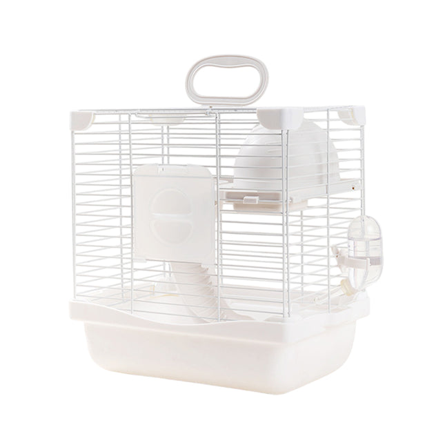 Hamster Cage with 2-Tier Platform Small Pet Cage for Small Pets Easy Clean