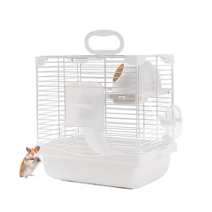 Hamster Cage with 2-Tier Platform Small Pet Cage for Small Pets Easy Clean