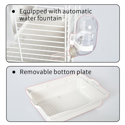Hamster Cage with 2-Tier Platform Small Pet Cage for Small Pets Easy Clean