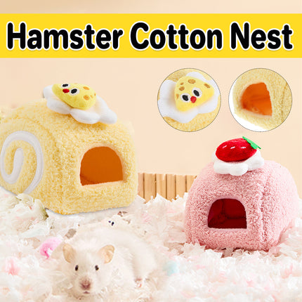 Hamster Cotton Nest Warm Cozy for Small Pets Winter Sleeping Bed Soft Washable