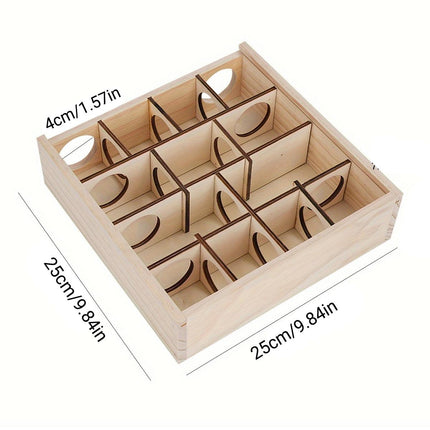 Wooden Hamster Maze Toy Interactive Small Pet Toy for Hamsters and Small Animals