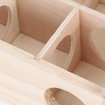 Wooden Hamster Maze Toy Interactive Small Pet Toy for Hamsters and Small Animals