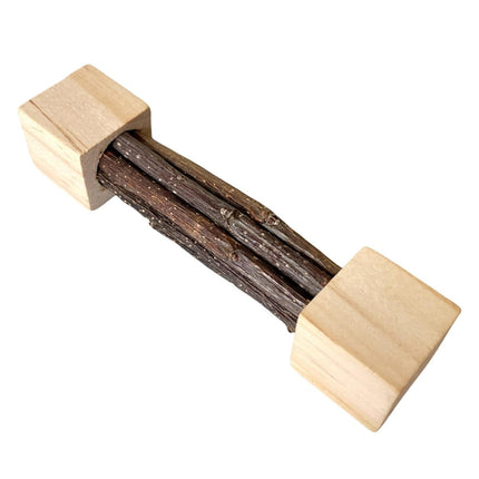 Natural Apple Wood Pet Chew Stick Teeth Grinding Toy for Hamster Rabbit