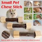 Natural Apple Wood Pet Chew Stick Teeth Grinding Toy for Hamster Rabbit