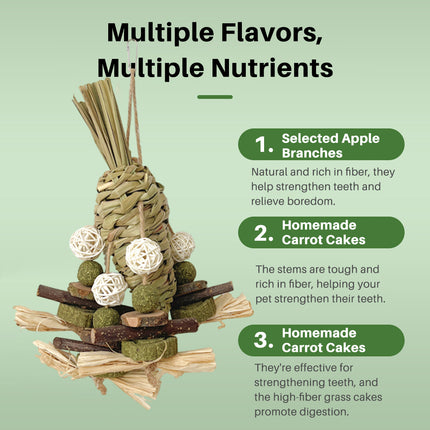 Rabbit Chinchilla Chew Toy Molar Toy Safe Non Toxic Promotes Dental Health